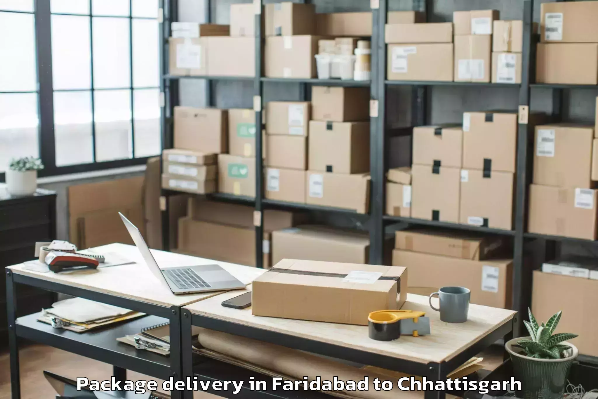 Comprehensive Faridabad to Bhilai Package Delivery